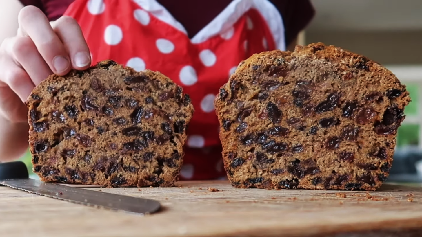 Slices of barmbrack fruit bread