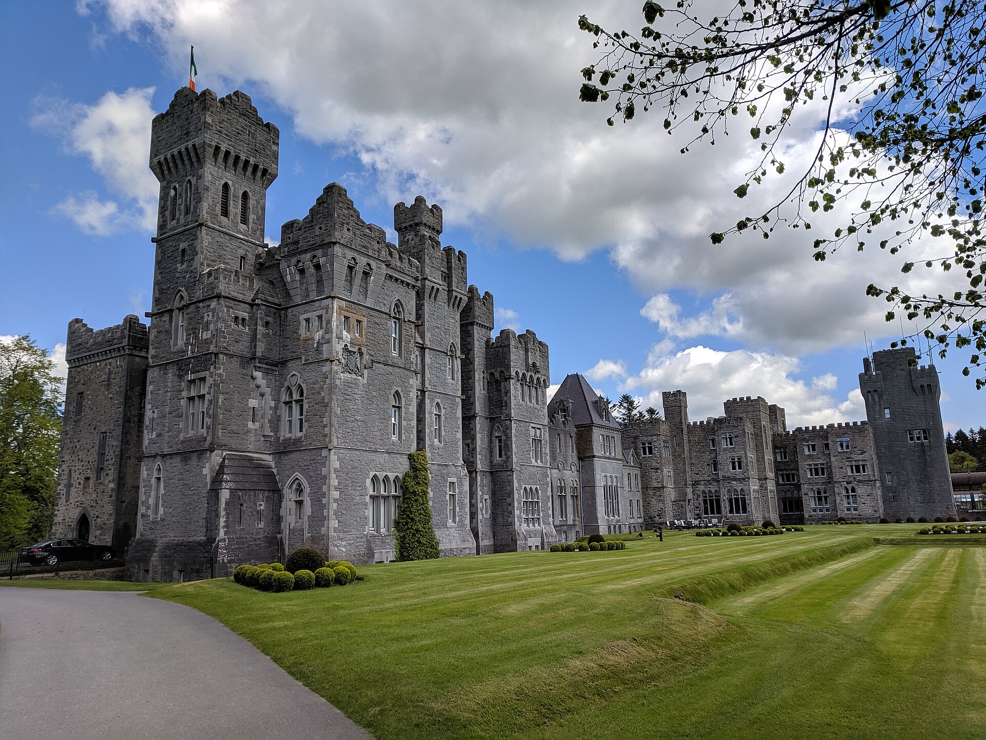 Ashford Castle on Lough Corrib, one of the best-known castle hotels in Europe